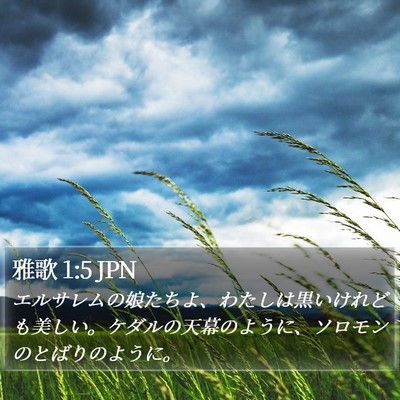 雅歌 1:5 JPN Bible Verse Image