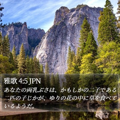 雅歌 4:5 JPN Bible Verse Image