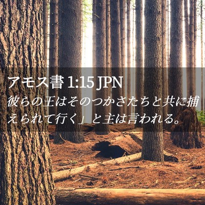 Picture 02 - アモス書 1:15 JPN - 彼らの王はそのつかさたちと共に捕 - Bible Verse Picture
