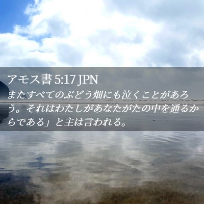 Picture 02 - アモス書 5:17 JPN - またすべてのぶどう畑にも泣くこと - Bible Verse Picture