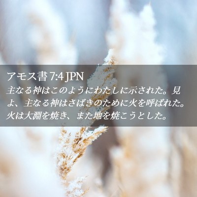 Picture 02 - アモス書 7:4 JPN - 主なる神はこのようにわたしに示さ - Bible Verse Picture