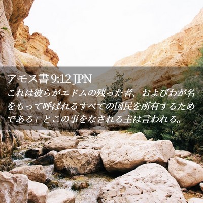 Picture 02 - アモス書 9:12 JPN - これは彼らがエドムの残った者、お - Bible Verse Picture