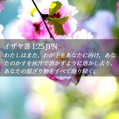 Picture 02 - イザヤ書 1:25 JPN - わたしはまた、わが手をあなたに向 - Bible Verse Picture