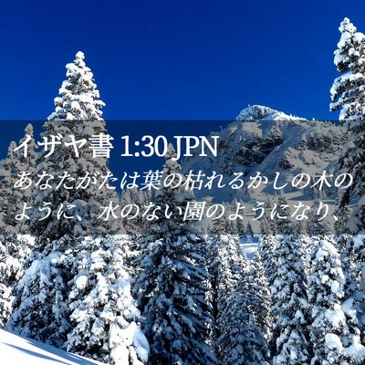 Picture 02 - イザヤ書 1:30 JPN - あなたがたは葉の枯れるかしの木の - Bible Verse Picture