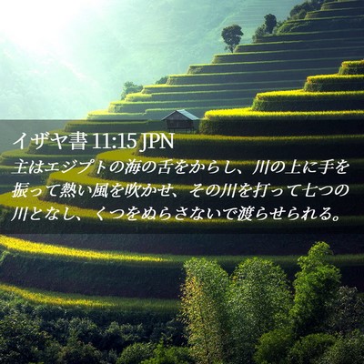 Picture 02 - イザヤ書 11:15 JPN - 主はエジプトの海の舌をからし、川 - Bible Verse Picture