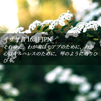 Picture 02 - イザヤ書 16:11 JPN - それゆえ、わが魂はモアブのために - Bible Verse Picture