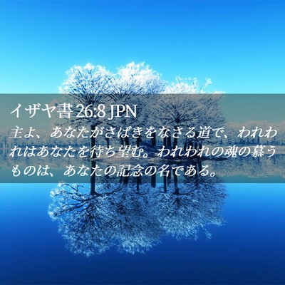 Picture 02 - イザヤ書 26:8 JPN - 主よ、あなたがさばきをなさる道で - Bible Verse Picture