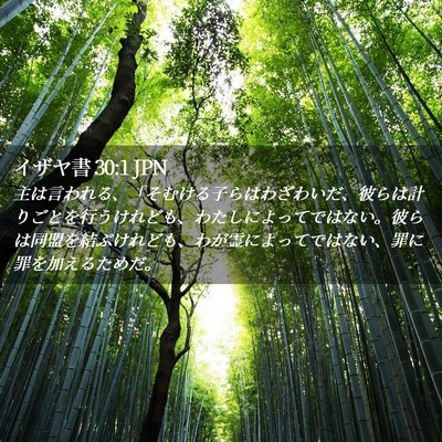 Picture 02 - イザヤ書 30:1 JPN - 主は言われる、「そむける子らはわ - Bible Verse Picture