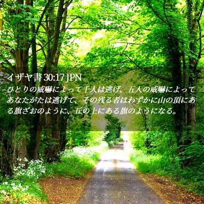 Picture 02 - イザヤ書 30:17 JPN - ひとりの威嚇によって千人は逃げ、 - Bible Verse Picture
