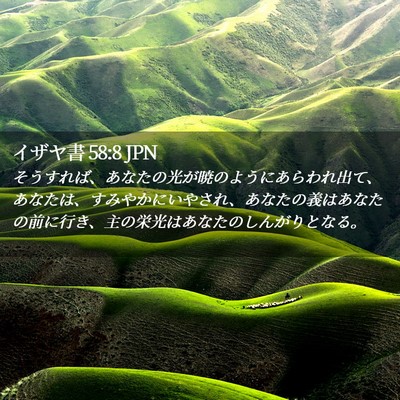 Picture 02 - イザヤ書 58:8 JPN - そうすれば、あなたの光が暁のよう - Bible Verse Picture