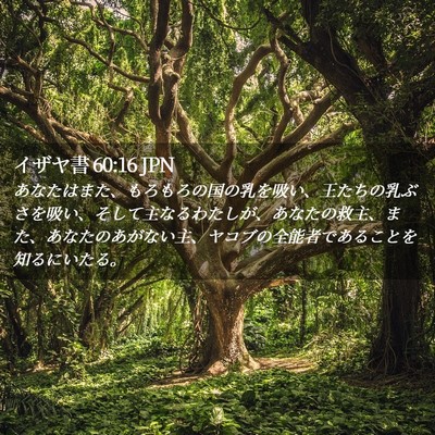 Picture 02 - イザヤ書 60:16 JPN - あなたはまた、もろもろの国の乳を - Bible Verse Picture