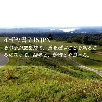 Picture 02 - イザヤ書 7:15 JPN - その子が悪を捨て、善を選ぶことを - Bible Verse Picture