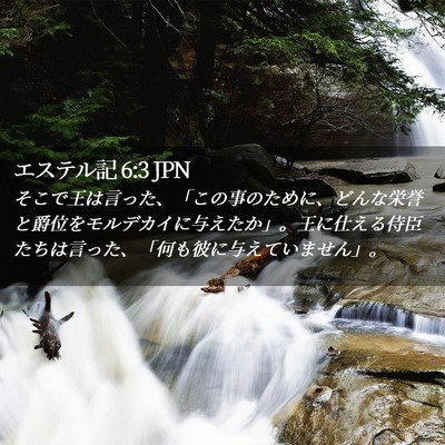 Picture 02 - エステル記 6:3 JPN - そこで王は言った、「この事のため - Bible Verse Picture