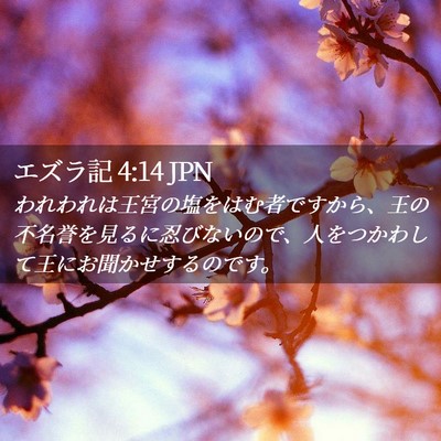 Picture 02 - エズラ記 4:14 JPN - われわれは王宮の塩をはむ者ですか - Bible Verse Picture