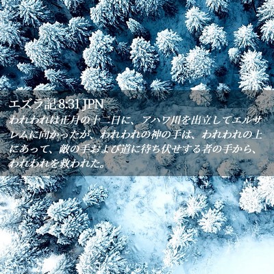 Picture 02 - エズラ記 8:31 JPN - われわれは正月の十二日に、アハワ - Bible Verse Picture
