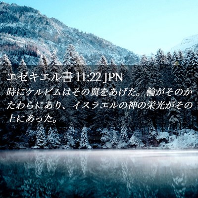 Picture 02 - エゼキエル書 11:22 JPN - 時にケルビムはその翼をあげた。輪 - Bible Verse Picture
