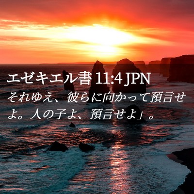 Picture 02 - エゼキエル書 11:4 JPN - それゆえ、彼らに向かって預言せよ - Bible Verse Picture