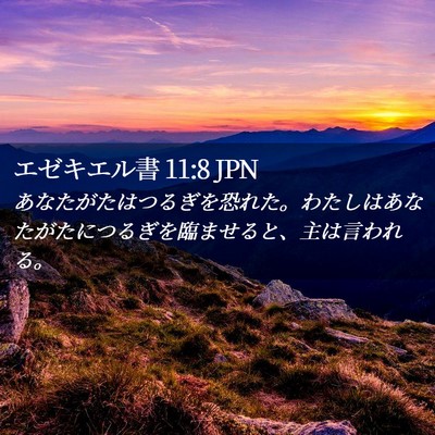 Picture 02 - エゼキエル書 11:8 JPN - あなたがたはつるぎを恐れた。わた - Bible Verse Picture