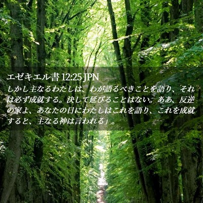 Picture 02 - エゼキエル書 12:25 JPN - しかし主なるわたしは、わが語るべ - Bible Verse Picture