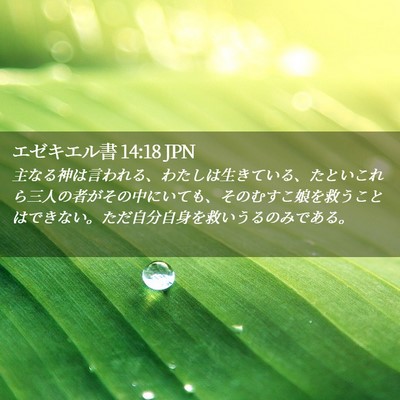 Picture 02 - エゼキエル書 14:18 JPN - 主なる神は言われる、わたしは生き - Bible Verse Picture