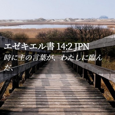 Picture 02 - エゼキエル書 14:2 JPN - 時に主の言葉が、わたしに臨んだ、 - Bible Verse Picture