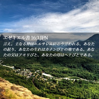Picture 02 - エゼキエル書 16:3 JPN - 言え。主なる神はエルサレムにこう - Bible Verse Picture
