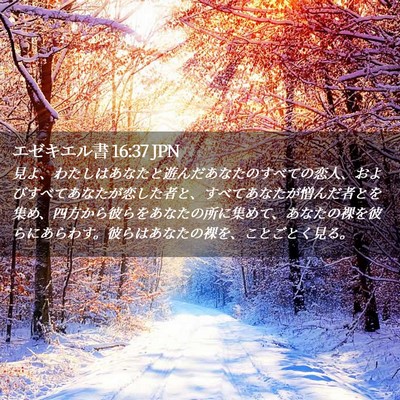 Picture 02 - エゼキエル書 16:37 JPN - 見よ、わたしはあなたと遊んだあな - Bible Verse Picture