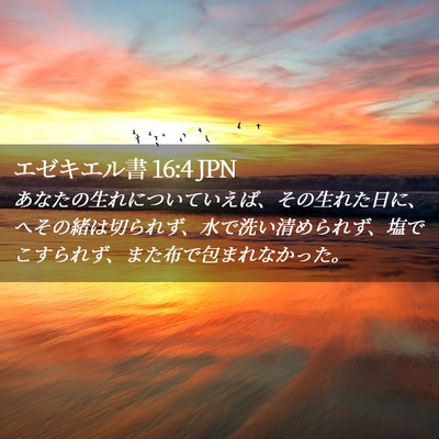 Picture 02 - エゼキエル書 16:4 JPN - あなたの生れについていえば、その - Bible Verse Picture