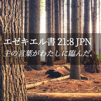 Picture 02 - エゼキエル書 21:8 JPN - 主の言葉がわたしに臨んだ、 - Bible Verse Picture