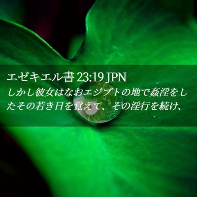 Picture 02 - エゼキエル書 23:19 JPN - しかし彼女はなおエジプトの地で姦 - Bible Verse Picture