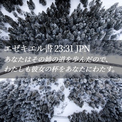 Picture 02 - エゼキエル書 23:31 JPN - あなたはその姉の道を歩んだので、 - Bible Verse Picture