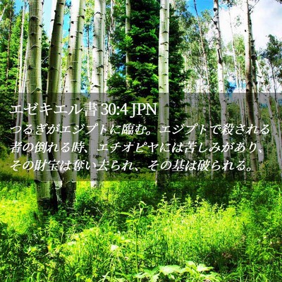Picture 02 - エゼキエル書 30:4 JPN - つるぎがエジプトに臨む。エジプト - Bible Verse Picture