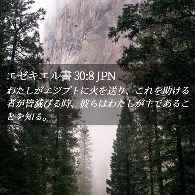 Picture 02 - エゼキエル書 30:8 JPN - わたしがエジプトに火を送り、これ - Bible Verse Picture