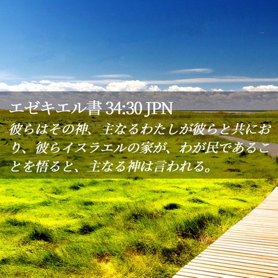 Picture 02 - エゼキエル書 34:30 JPN - 彼らはその神、主なるわたしが彼ら - Bible Verse Picture