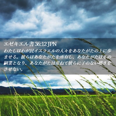 Picture 02 - エゼキエル書 36:12 JPN - わたしはわが民イスラエルの人々を - Bible Verse Picture
