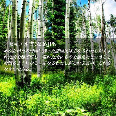 Picture 02 - エゼキエル書 36:36 JPN - あなたがたの周囲に残った諸国民は - Bible Verse Picture