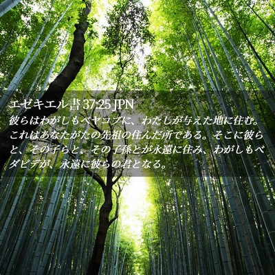 Picture 02 - エゼキエル書 37:25 JPN - 彼らはわがしもべヤコブに、わたし - Bible Verse Picture