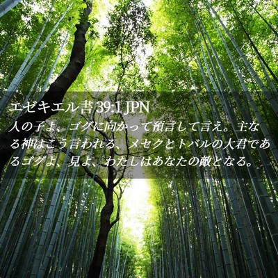 Picture 02 - エゼキエル書 39:1 JPN - 人の子よ、ゴグに向かって預言して - Bible Verse Picture
