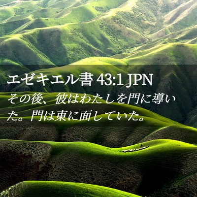 Picture 02 - エゼキエル書 43:1 JPN - その後、彼はわたしを門に導いた。 - Bible Verse Picture