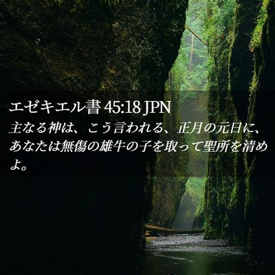 Picture 02 - エゼキエル書 45:18 JPN - 主なる神は、こう言われる、正月の - Bible Verse Picture