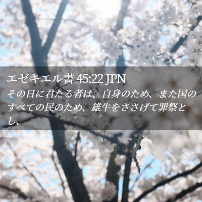 Picture 02 - エゼキエル書 45:22 JPN - その日に君たる者は、自身のため、 - Bible Verse Picture