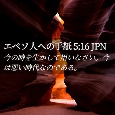 Picture 02 - エペソ人への手紙 5:16 JPN - 今の時を生かして用いなさい。今は - Bible Verse Picture