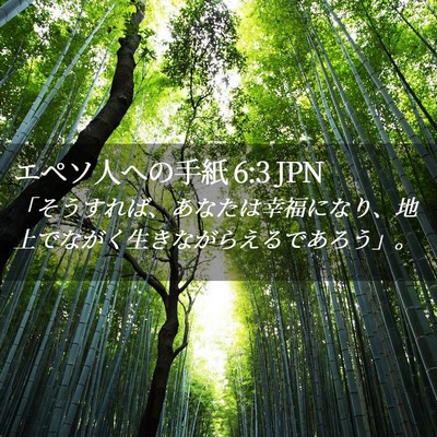 Picture 02 - エペソ人への手紙 6:3 JPN - 「そうすれば、あなたは幸福になり - Bible Verse Picture