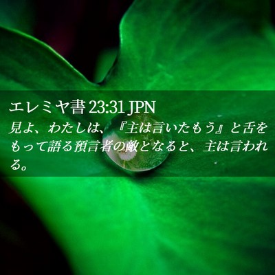 Picture 02 - エレミヤ書 23:31 JPN - 見よ、わたしは、『主は言いたもう - Bible Verse Picture