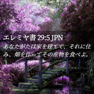 Picture 02 - エレミヤ書 29:5 JPN - あなたがたは家を建てて、それに住 - Bible Verse Picture