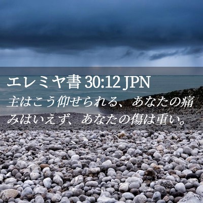 Picture 02 - エレミヤ書 30:12 JPN - 主はこう仰せられる、あなたの痛み - Bible Verse Picture