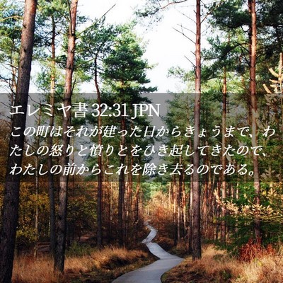 Picture 02 - エレミヤ書 32:31 JPN - この町はそれが建った日からきょう - Bible Verse Picture