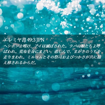 Picture 02 - エレミヤ書 49:3 JPN - ヘシボンよ嘆け、アイは滅ぼされた - Bible Verse Picture