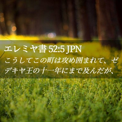 Picture 02 - エレミヤ書 52:5 JPN - こうしてこの町は攻め囲まれて、ゼ - Bible Verse Picture