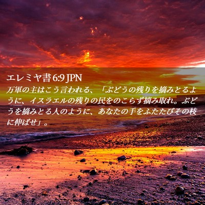 Picture 02 - エレミヤ書 6:9 JPN - 万軍の主はこう言われる、「ぶどう - Bible Verse Picture